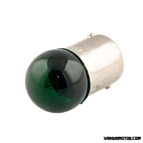 Bulb BA15S 12V 10W green-1